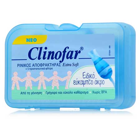 Clinofar EXTRA SOFT Ρινικός Αποφρακτήρας & 5 Προστατευτικά Φίλτρα