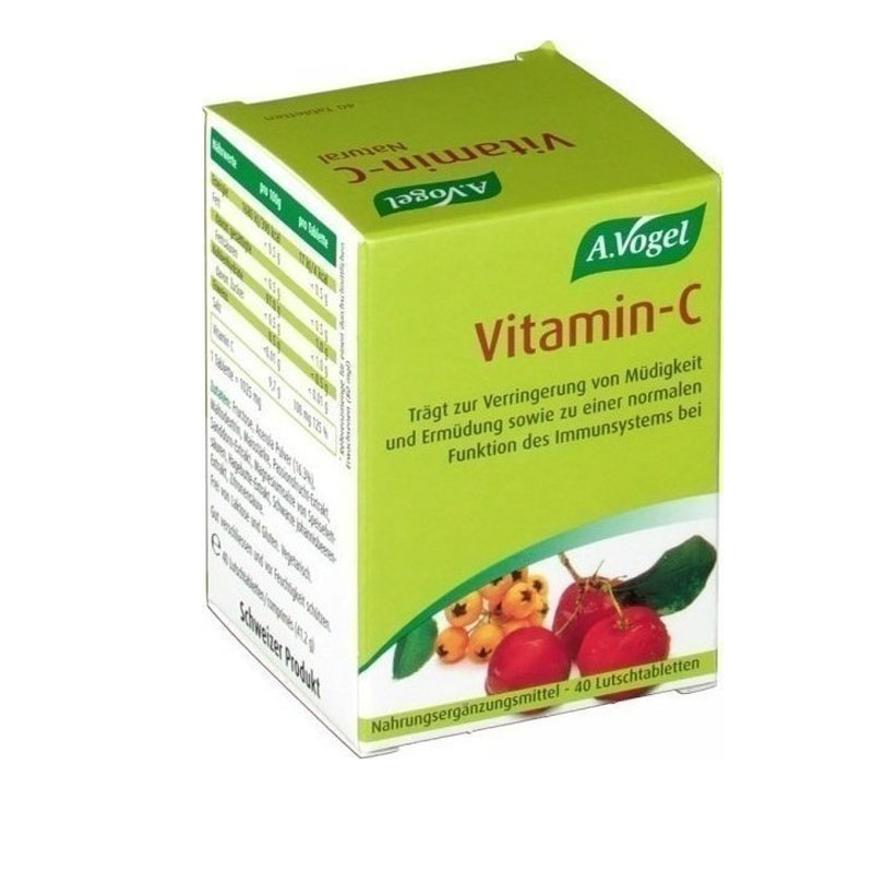 A. Vogel Vitamin C-Βιολογική 100% Απορροφήσιμη Βιταμίνη C από Φρέσκια Ασερόλα, 40 tabs