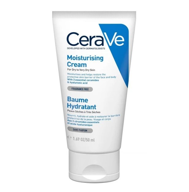 CeraVe Moisturizing Cream, για Πρόσωπο/Σώμα, Ξηρό/Πολύ Ξηρό Δέρμα 50gr