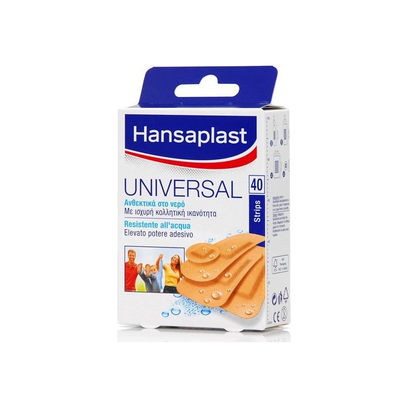 Hansaplast Universal Ανθεκτικά στο νερό, 4 μεγέθη 40τεμ.