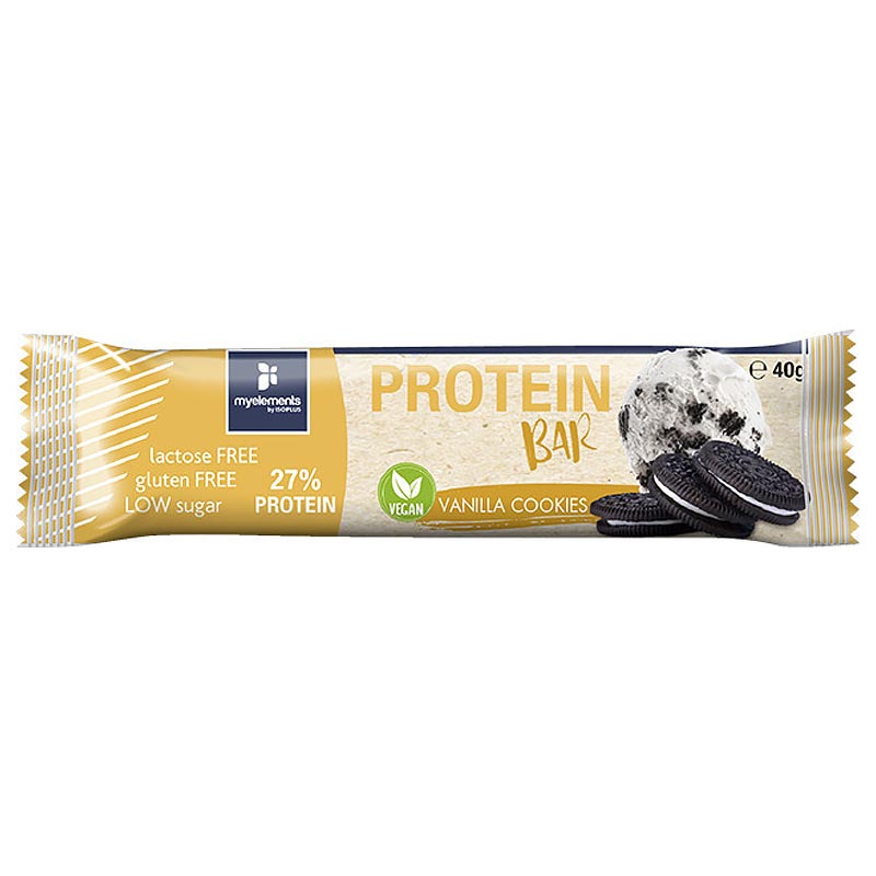 My Elements Protein Bar Vegan Vanilla Cookies Μπάρα Πρωτεΐνης Χωρίς Λακτόζη και Γλουτένη 40g