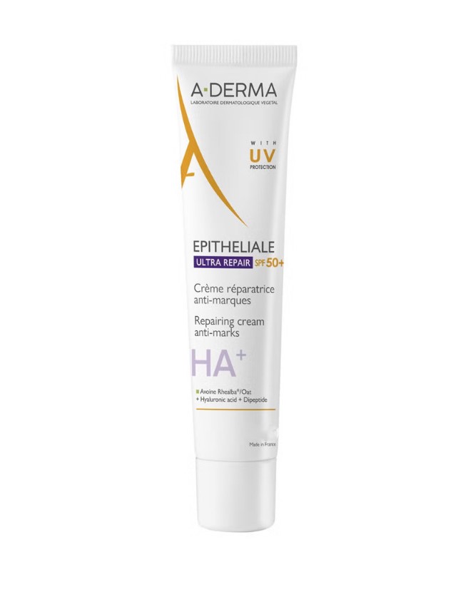 A-Derma Epitheliale HA+ Ultra Repair Cream SPF50+ Προστατευτική Επανορθωτική Κρέμα Κατά Των Σημαδιών 100ml