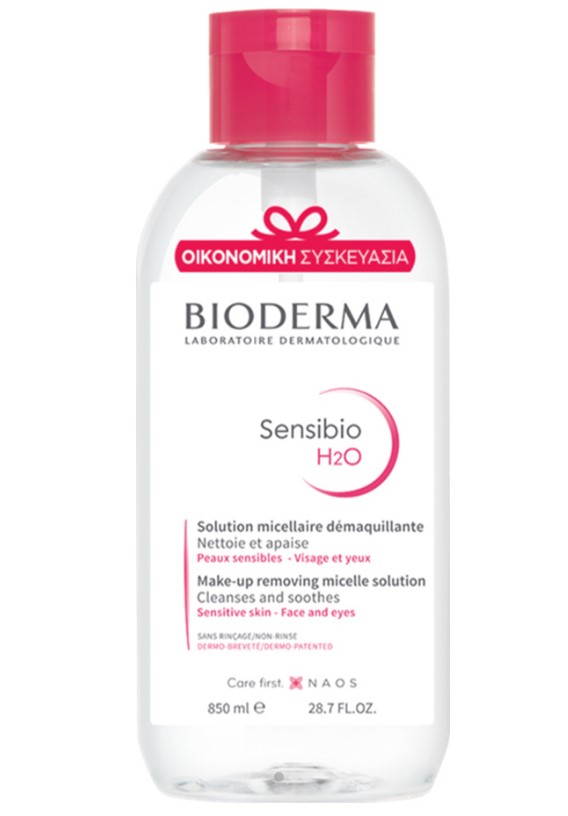 Bioderma Sensibio H2O Solution Micellaire Διάλυμα Καθαρισμού με Αντίστροφη Αντλία 850ml