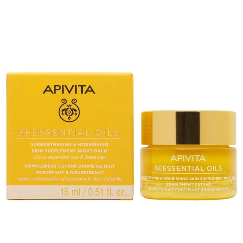 Apivita Beessential Oils Night Balml Προσώπου Νύχτας Συμπλήρωμα Ενδυνάμωσης & Θρέψης 15m