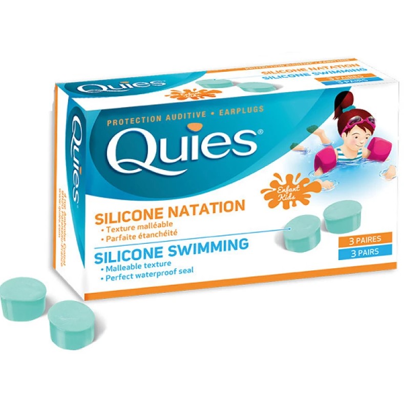 Quies Earplugs Silicone Παιδικές Ωτοασπίδες Σιλικόνης Γαλάζιο 3 Ζευγάρια