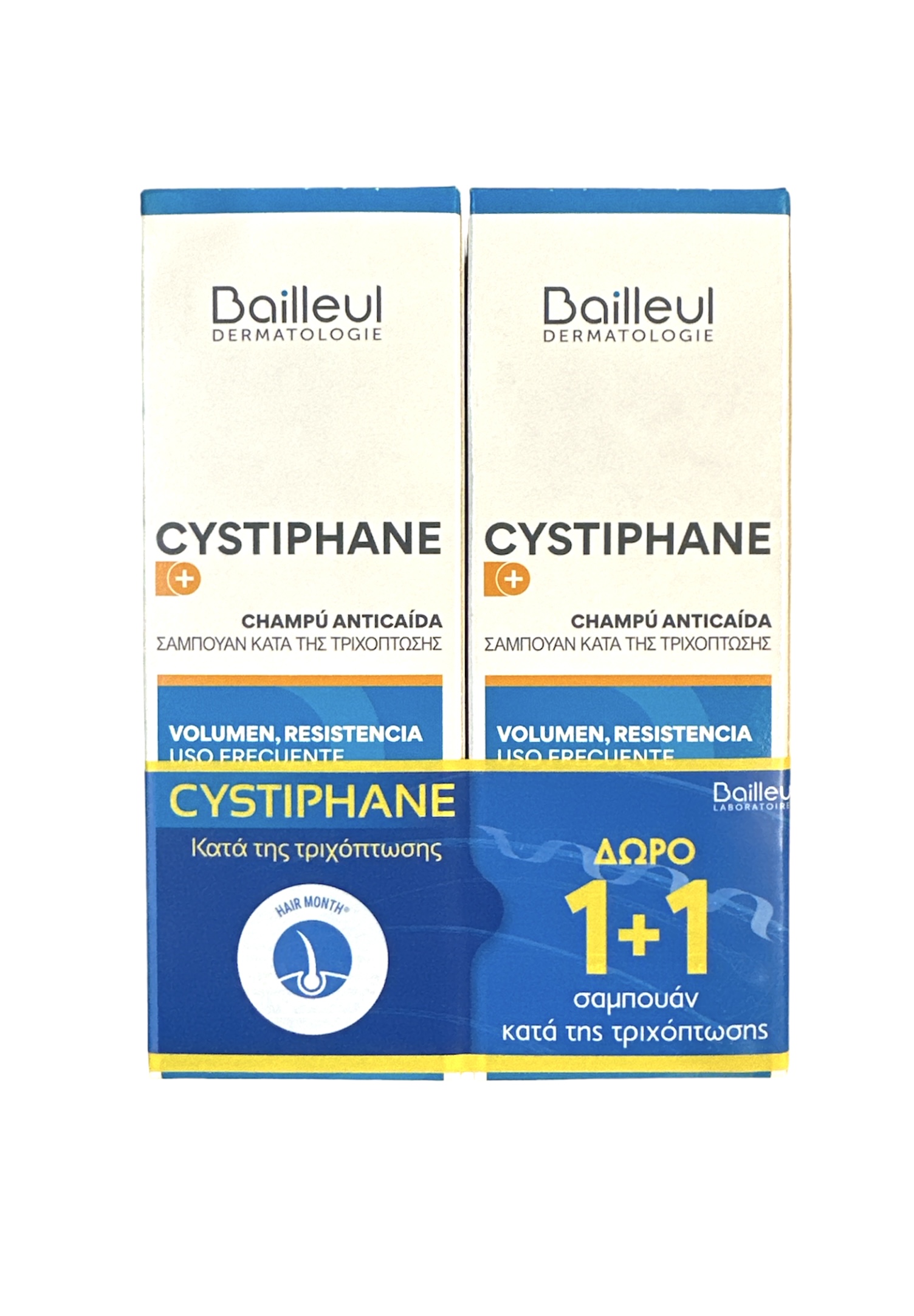 Biorga Cystiphane Σαμπουάν κατά της τριχόπτωσης 200ml 1+1 ΔΩΡΟ