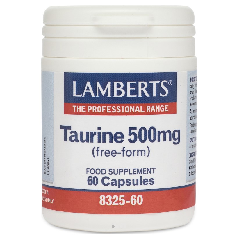 Lamberts Taurine Θειούχο Αμινοξύ 500mg 60caps