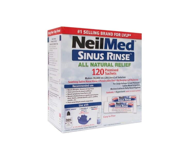 NeilMed Sinus Rinse Ισοτονικό Διάλυμα Ρινικών Πλύσεων για Ενήλικες, 120 φάκελοι