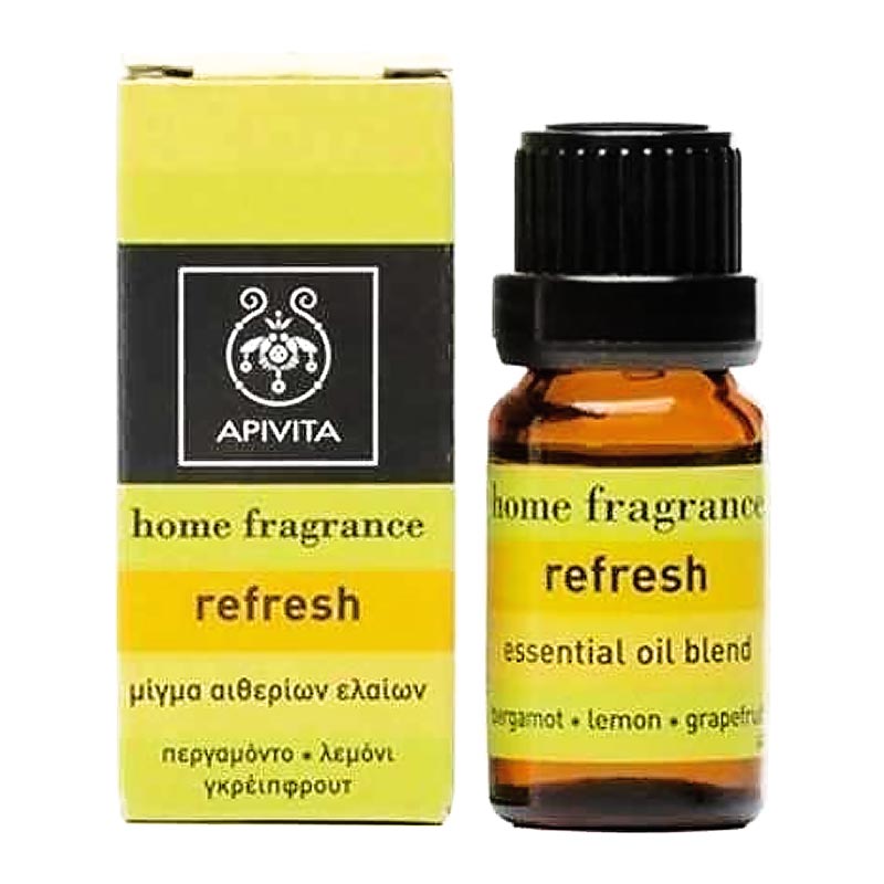 Apivita Home Fragrance Refresh Μίγμα από Περγαμόντο, Λεμόνι & Γρέιπφρουτ 10ml