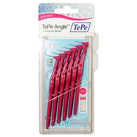 TePe Angle (Γωνιακά) 0.40 Mm Νο.0 Φούξια - 6 Τεμάχια