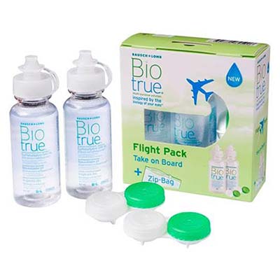 Bausch & Lomb Biotrue Flight Pack 60ml + 60ml + Zip Bag