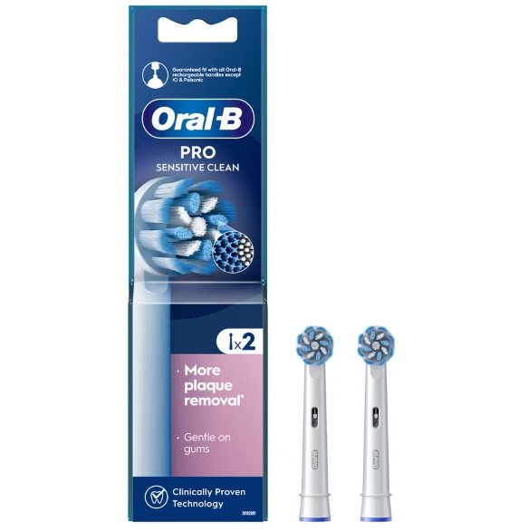 Oral-B Pro Sensitive Ανταλλακτικά Ηλεκτρικής Οδοντόβουρτσας, 2 τεμάχια