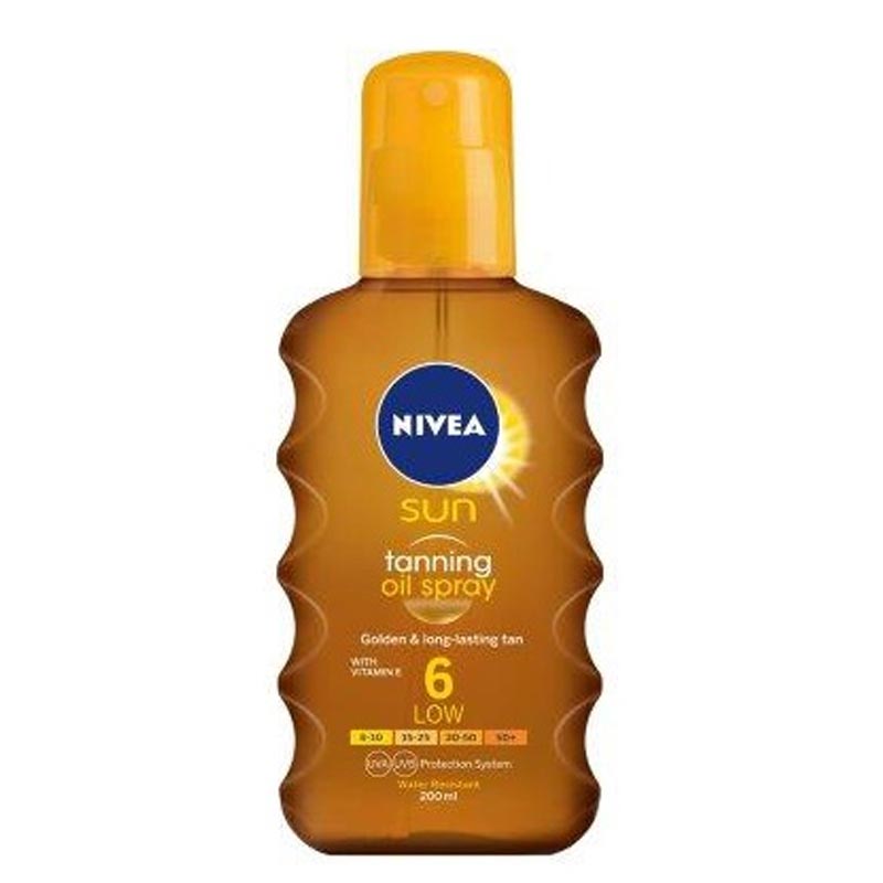 Nivea Sun Tanning Oil Spray SPF 6 Αντηλιακό Λάδι Σώματος 200ml