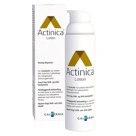 Actinica Lotion spf 50+, Ιατροτεχνολογικό Προϊόν για την Προστασία από την Ευρέως Φάσματος UV Ακτινοβολία, 80ml