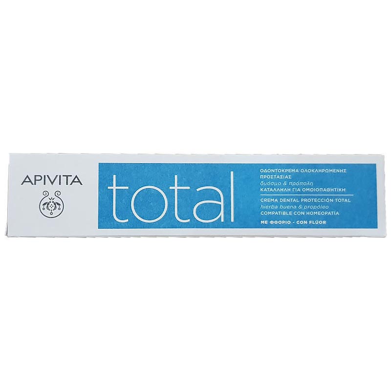 Apivita Οδοντόκρεμα total με δυόσμo & πρόπολη 75ml