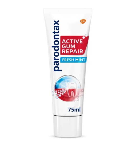 Parodontax Active Gum Repair Fresh Mint, Οδοντόκρεμα για την Αποκατάσταση των Ούλων που Αιμορραγούν από την 1η Εβδομάδα 75ml