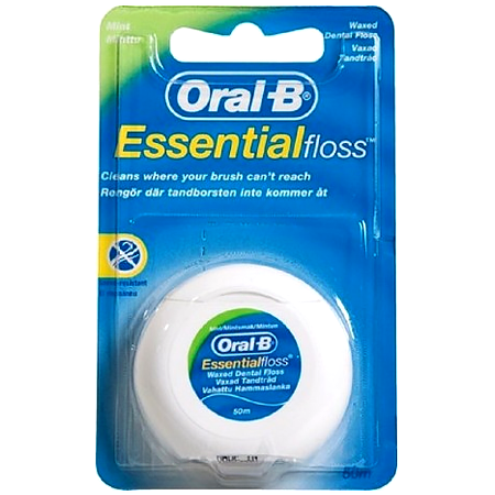 Oral-B Essential Floss Mint (50m) - Κήρωμένο Οδοντικό Νήμα με γεύση Μέντα