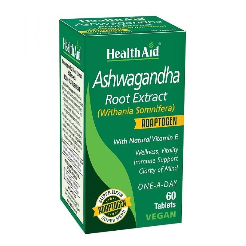 Health Aid Ashwagandha Root Extract Για Ηρεμία Ενέργεια & Υποστήριξη Ανοσοποιητικού 60 tabs