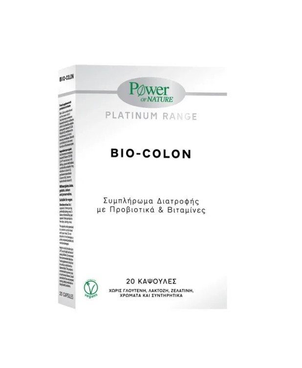 Power Health Platinum Range Bio-Colon Συμπλήρωμα Διατροφής 20caps