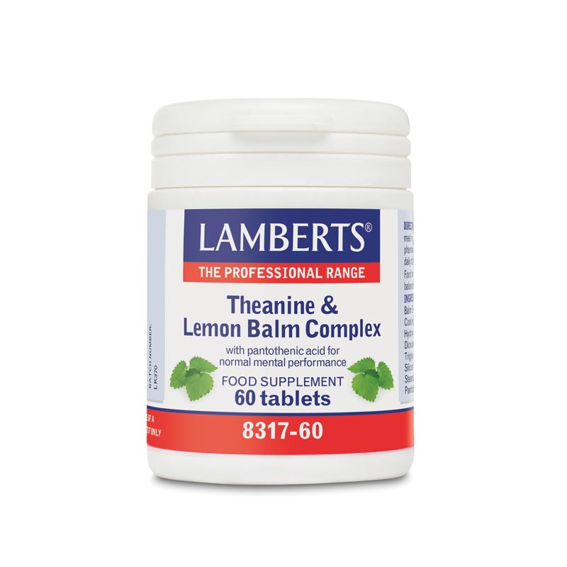 Lamberts Lamberts Theanine & Lemon Balm 60tabs - Σύμπλεγμα Θειανίνης & Μελισσόχορτου