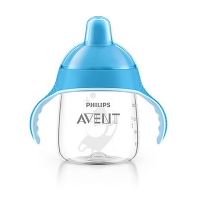 Philips Avent Κύπελλο με στόμιο & λαβές ΜΠΛΕ 260ml, 12m+ (SCF753/05)