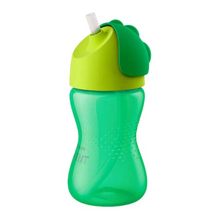 Philips Avent Κύπελλο με Καλαμάκι Bendy Πράσινο-Λαχανί 300ml, 12m+ (SCF798/01)