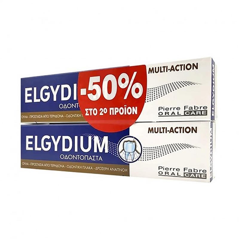 Elgydium- Multi Action Toothpaste Gel  2 x 75ml