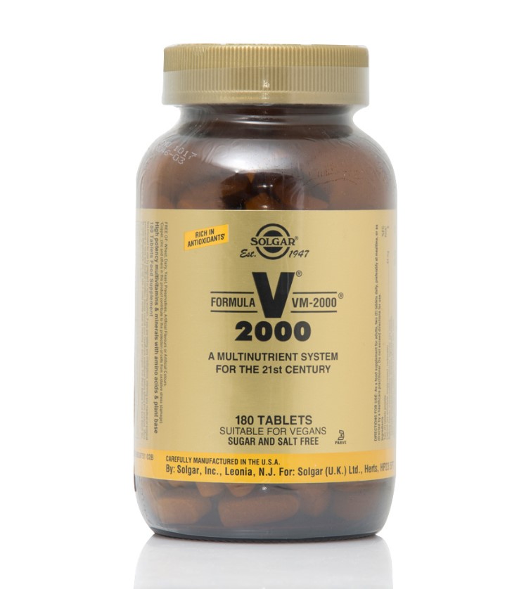 Solgar Formula VM-2000 Πολυβιταμίνη για Ενέργεια & Ενίσχυση του Ανοσοποιητικού 180 ταμπλέτες