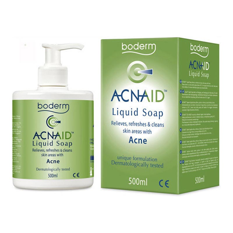 Boderm Acnaid Liquid Soap Υγρό Σαπούνι κατά της Ακμής, 500 ml