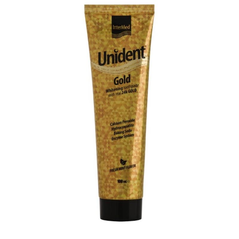 Intermed Unident Gold Toothpaste Λευκαντική Οδοντόκρεμα 100ml