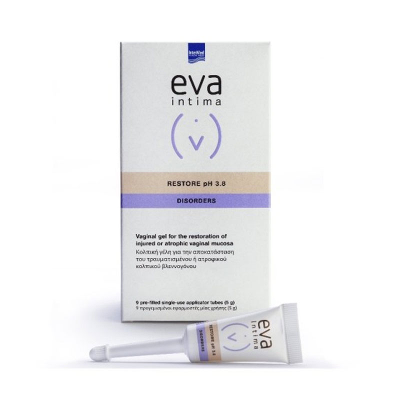 Intermed Eva Intima Restore pH 3.8 Disorders Κολπική Γέλη για την Ευαίσθητη Περιοχή, 9Τμχ x 5g.