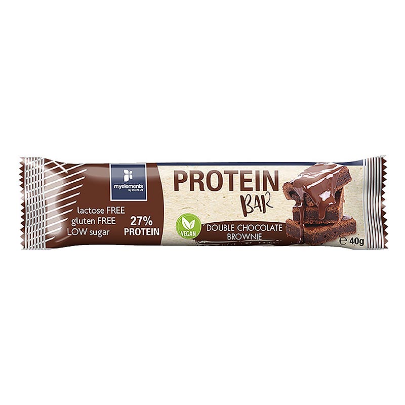 My Elements Protein Bar Vegan Double Chocolate Brownie Μπάρα Πρωτεΐνης Χωρίς Λακτόζη και Γλουτένη 40g