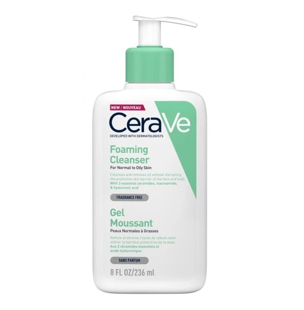 CeraVe Foaming Cleanser Gel, Normal to Oily Skin 236ml