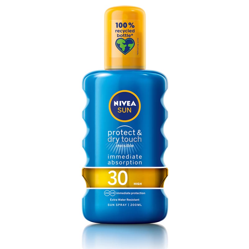 Nivea Sun Protect & Dry Touch Invisible Spray Spf30 Διάφανο Αντηλιακό Mist Υψηλής Προστασίας & Αίσθηση Δροσιάς 200ml