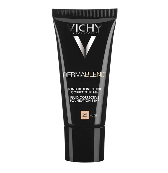 Vichy Dermablend Fluid Make-up 25 Nude, Υγρό Μέικαπ για Υψηλή Κάλυψη, Μεγάλη Διάρκεια και Φυσικό Αποτέλεσμα Για κάθε τύπο επιδερμίδας 30ml