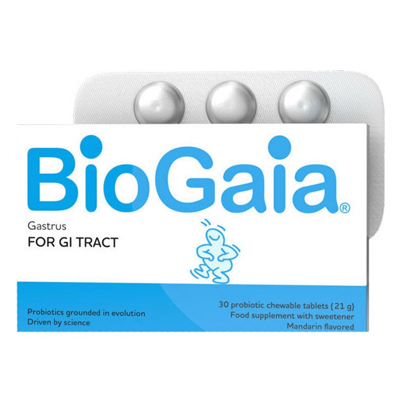 BioGaia Gastrus Προβιοτικά 30 Μασώμενα Δισκία με γεύση Μανταρίνι/Μέντα