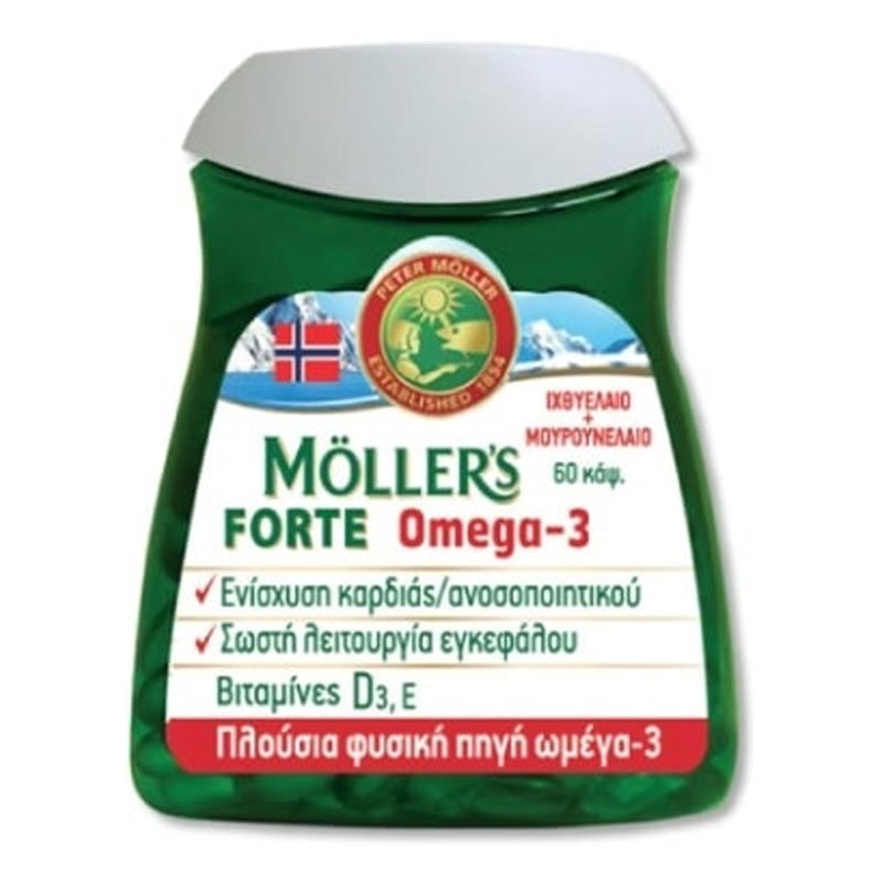 Mollers Forte Omega-3 Ιχθυέλαιο & Μουρουνέλαιο 60caps