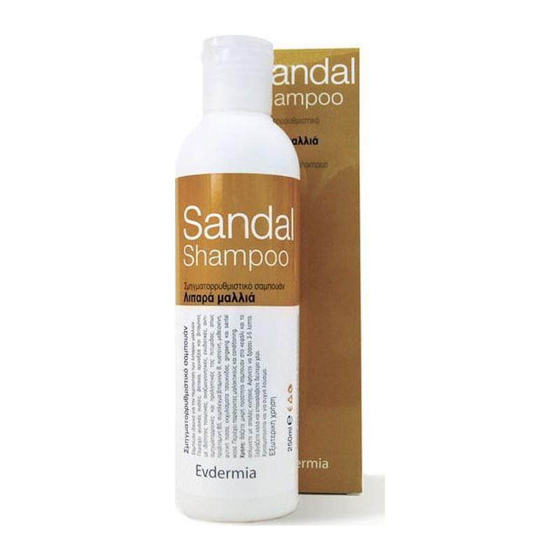 Evdermia Sandal Shampoo Σμηγματορρυθμιστικό Σαμπουάν για λιπαρά μαλλιά 250ml