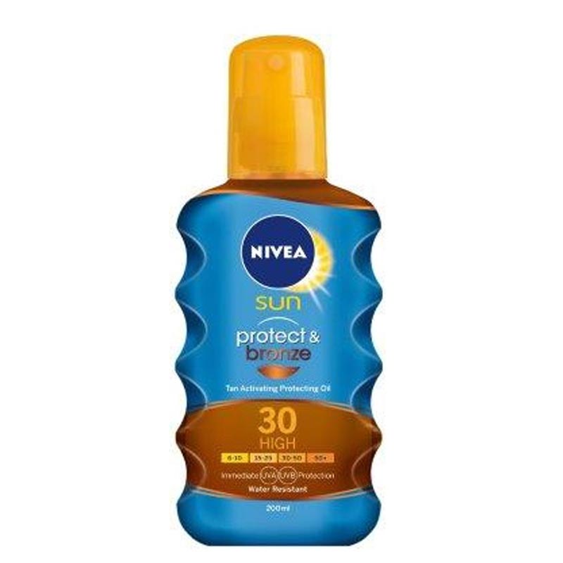 Nivea Sun Protect & Bronze SPF30 Αντηλιακό Λάδι Ενεργοποίησης Μαυρίσματος 200ml