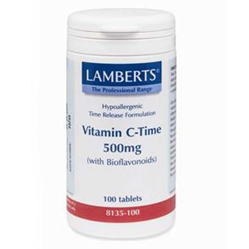 Lamberts Vitamin C 500mg Time Release Βιταμίνη C Βραδείας Απελευθέρωσης 100 Ταμπλέτες