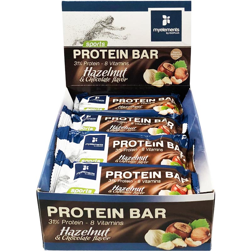 My Elements Sports Protein Bar με Σοκολάτα και Φουντούκι 12 Τεμάχια των 60gr