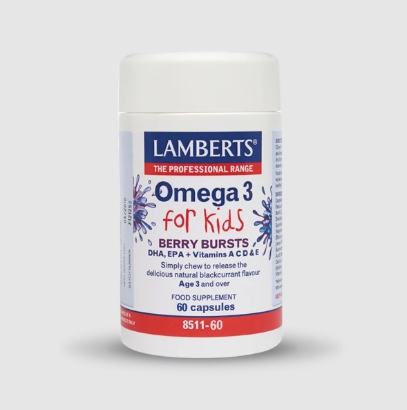 Lamberts Omega 3 for Kids Berry Bursts 60 capsules
