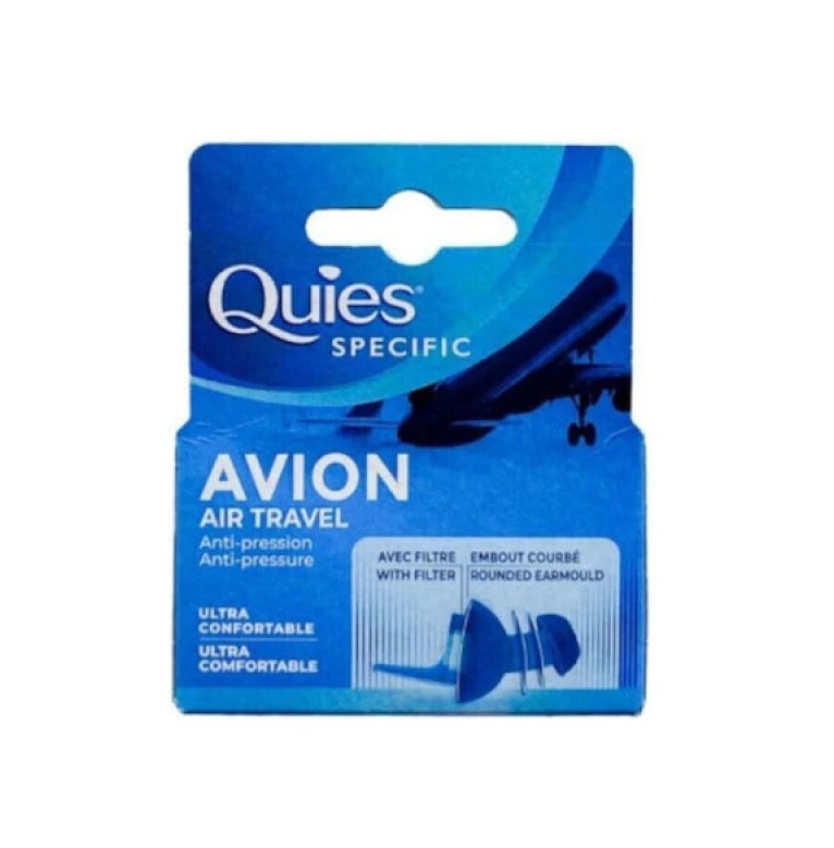 Quies Specific Air Travel Anti-pressure Ωτοασπίδες Μπλε 1 Ζεύγος