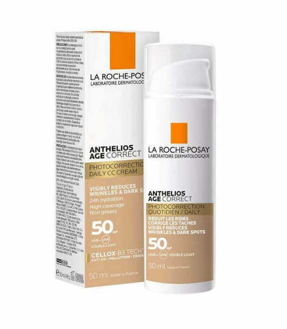 La Roche Posay Anthelios Age Correct SPF50 CC Αντηλιακό Προσώπου Κατά των Σημαδιών Γήρανσης ΜΕ ΧΡΩΜΑ 50ml