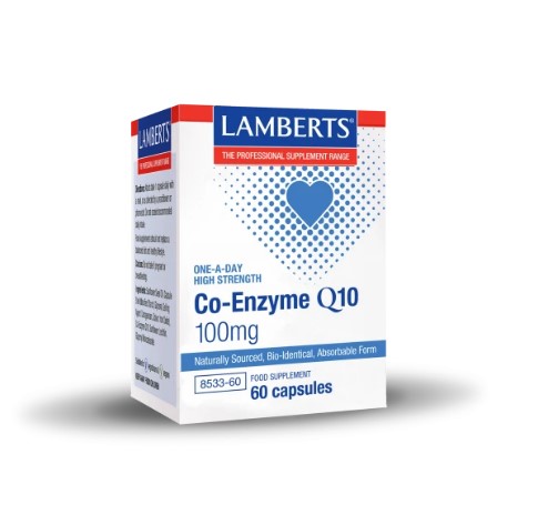 Lamberts Co-Enzyme Q10, Συνένζυμο Q10 100mg, 60 Κάψουλες