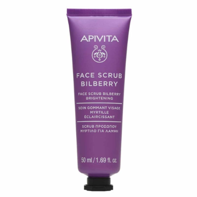 Apivita Bilberry Face Scrub Κρέμα Απολέπισης για Λάμψη με Μύρτιλλο 50ml