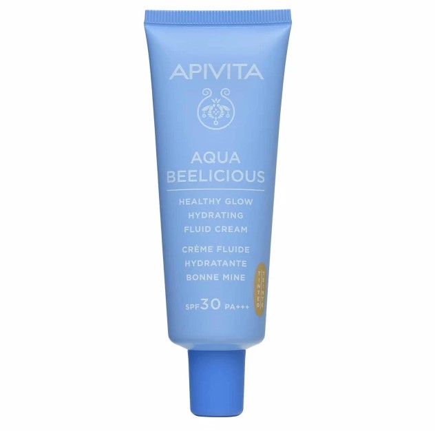 Apivita Aqua Beelicious Λεπτόρρευστη Κρέμα Ενυδάτωσης για Φυσική Λάμψη με Χρώμα SPF30 40ml