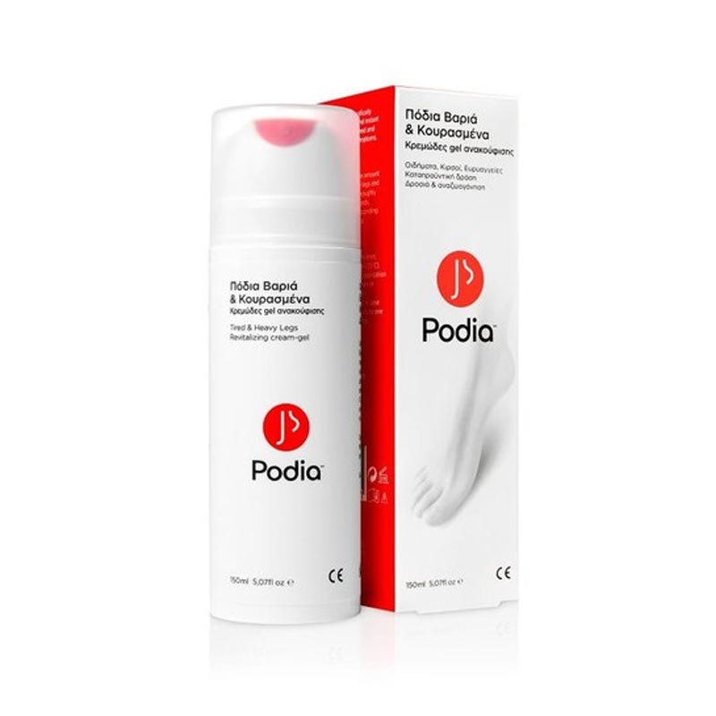 Podia Tired & Heavy Legs Cream Gel Κρεμώδες Τζελ Ανακούφισης για Πόδια Βαριά & Κουρασμένα 150ml