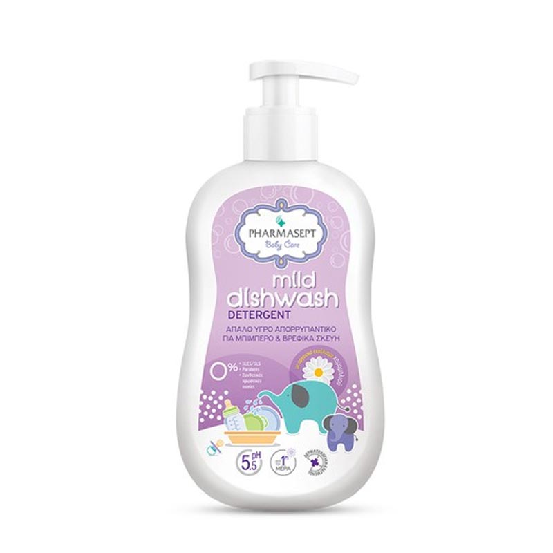 Pharmasept Baby Care Mild Dishwash Detergent Απαλό Υγρό Απορρυπαντικό Για Βρεφικά Σκεύη & Μπιμπερό 400ml