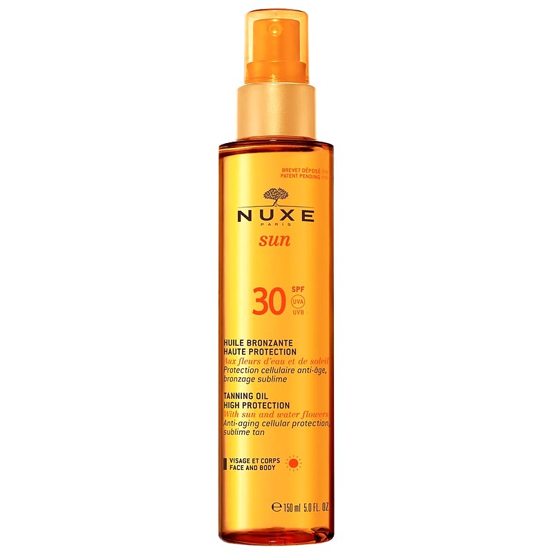 Nuxe Sun Tanning Oil for Face and Body SPF30 150ml